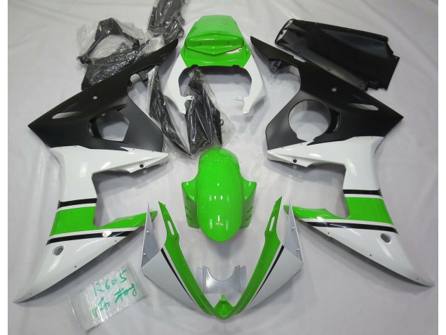 03-04 Blanc Brillant & Vert R6 Carénage Moto