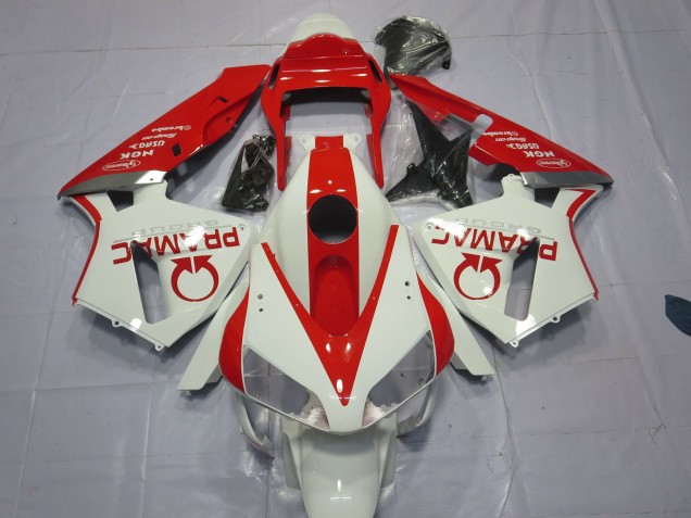 03-04 Blanc & Rouge Pramac CBR600RR Carénage Moto