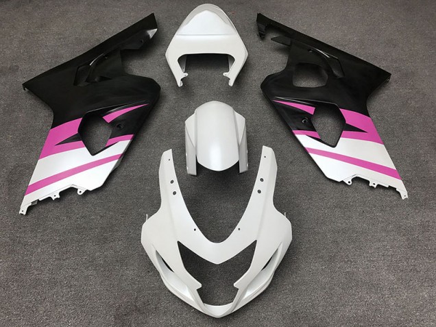 04-05 Blanc Mat & Rose GSXR 600-750 Carénage Moto