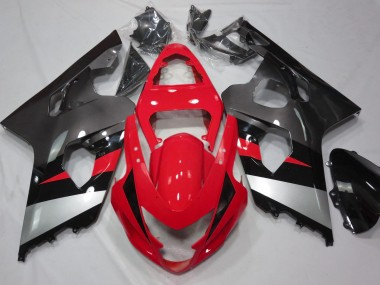 04-05 Brillant Rouge & Argent GSXR 600-750 Carénage Moto