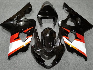 04-05 Noir Brillant & Orange GSXR 600-750 Carénage Moto