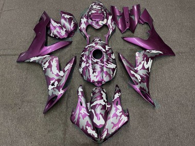 04-06 Magenta Foncé Camouflage R1 Carénage Moto