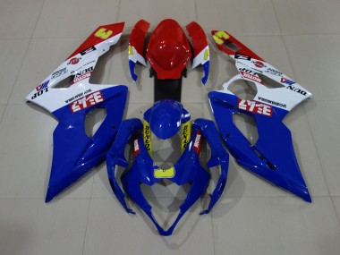 05-06 Bleu Brillant / Blanc / Rouge GSXR 1000 Carénage Moto