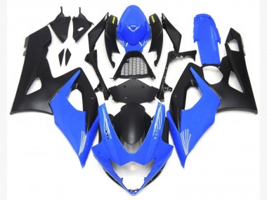 05-06 Inférieurs Bleu Brillant Clair & Noir Mat GSXR 1000 Carénage Moto