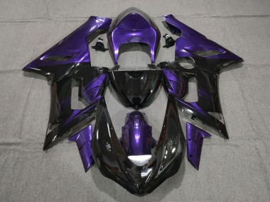 05-06 Noir Brillant & Violet ZX6R Carénage Moto