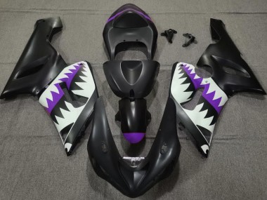 05-06 Requin Noir Mat & Violet ZX6R Carénage Moto