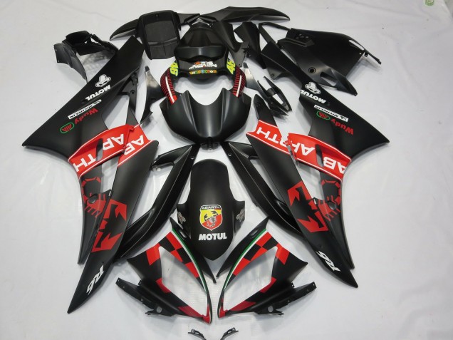 06-07 Abarth Noir Mat R6 Carénage Moto