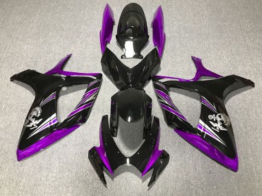 06-07 Design Violet & Noir Brillant GSXR 600-750 Carénage Moto