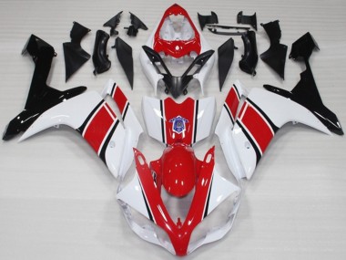 07-08 Brillant De Style Blanc & Rouge OEM R1 Carénage Moto