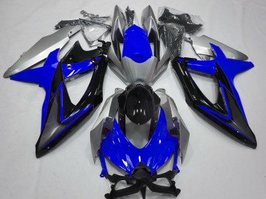 08-10 Bleu & Argent GSXR 600-750 Carénage Moto