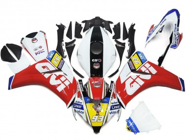 08-11 93 Chiffre Blanc & Rouge CBR1000RR Carénage Moto