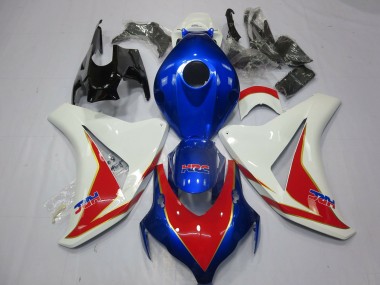 08-11 Blanc Rouge & Bleu Profond CBR1000RR Carénage Moto