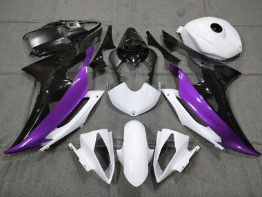 08-16 Personnalisé Violet Noir & Blanc R6 Carénage Moto