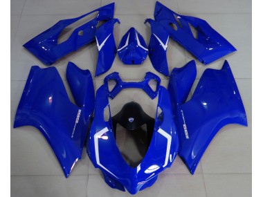 11-14 Bleu Brillant & Blanc Ducati 1199 Carénage Moto