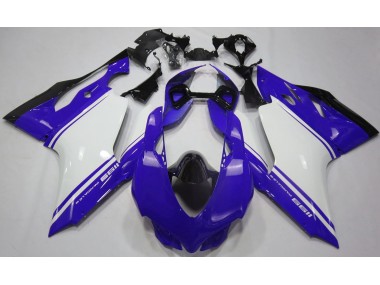 11-14 Bleu Brillant Blanc & Noir Ducati 1199 Carénage Moto