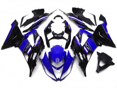 13-18 Bleu Profond & Noir Vibrants ZX6R Carénage Moto