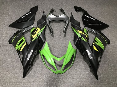 13-18 Noir Mat & Course ZX6R Carénage Moto