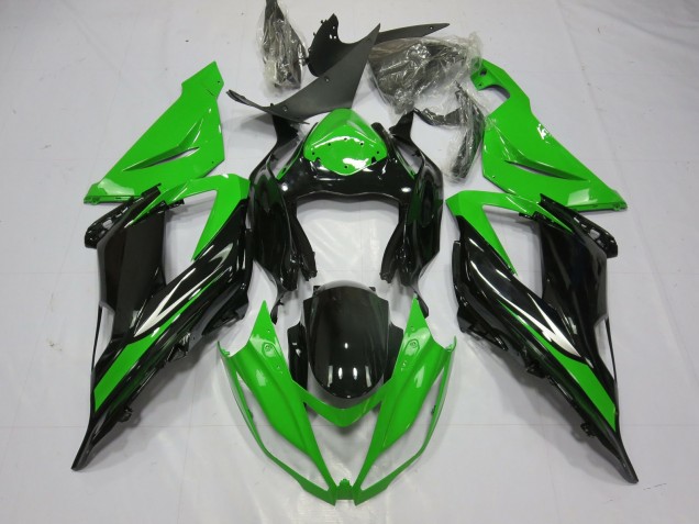 13-18 Noir & Vert ZX6R Carénage Moto