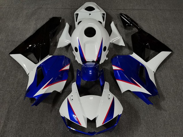 13-23 Blanc Brillant & Bleu Profond CBR600RR Carénage Moto