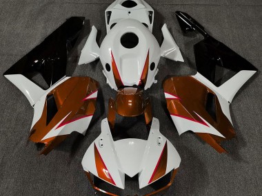 13-23 Orange Brillant Blanc & Rouge CBR600RR Carénage Moto