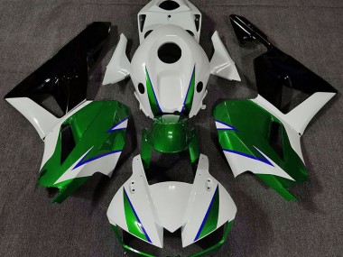 13-23 Vert Brillant Blanc & Bleu CBR600RR Carénage Moto